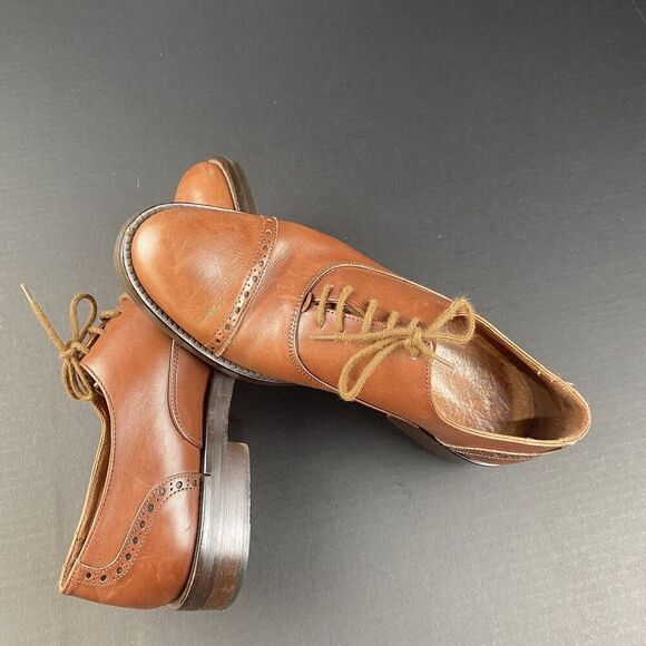 Mens David & Joan Leather Italy Oxford Lace Up Cap Toe‎ Dress Shoes US Size 8 - Picture 11 of 16